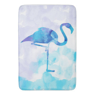 Watercolor Abstract Flamingo Gifts Lovers Bath Mat