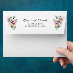 Watercolor Abstract Floral Envelope