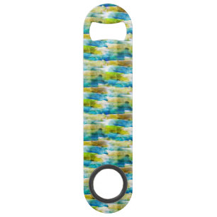 Watercolor abstract green, blue