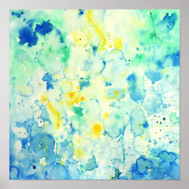 Watercolor Abstract Green Print (Front)