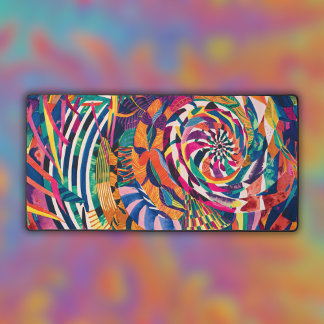 Watercolor Abstract Intricate Patterns Desk Mat