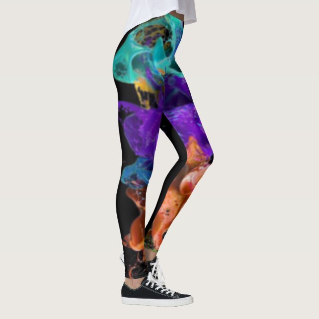 Watercolor abstract motif leggings (Right)