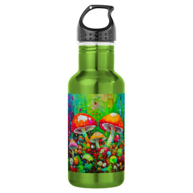Watercolor Abstract Mushrooms 532 Ml Water Bottle (Front)