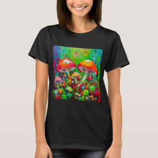 Watercolor Abstract Mushrooms T-Shirt