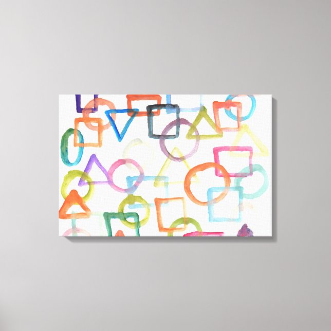 watercolor abstract painting canvas print (Front)