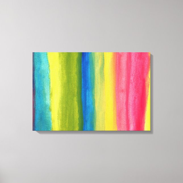 watercolor abstract painting canvas print (Front)