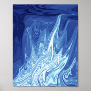 Watercolor abstract pattern poster