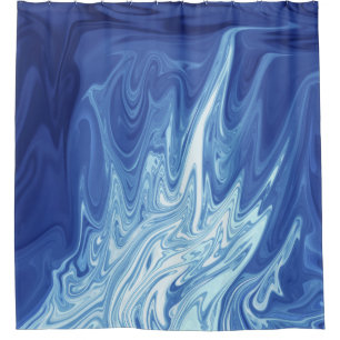 Watercolor abstract pattern shower curtain