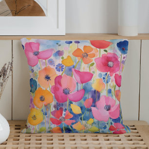 Watercolor Abstract Petal Play Cushion