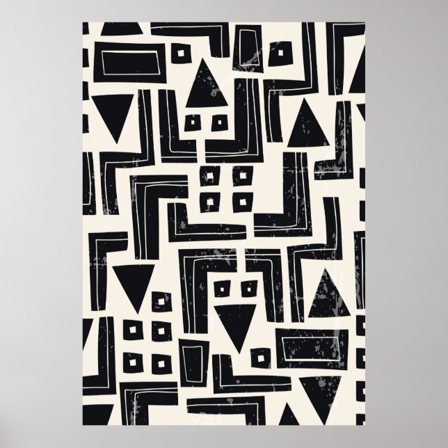 Watercolor abstract shapes poster (Front)