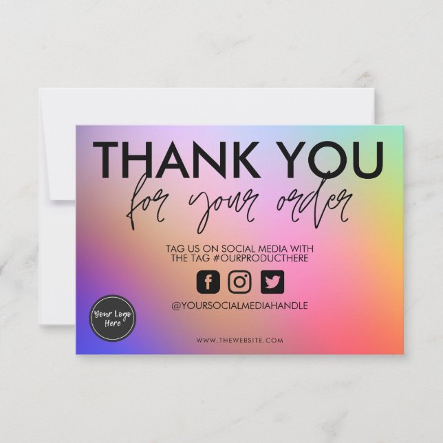 Watercolor Abstract Thank you Media Insert (Front)