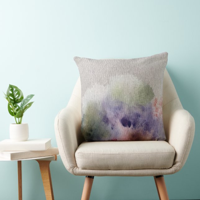 Watercolor Abstract Throw Pillow (Chair)