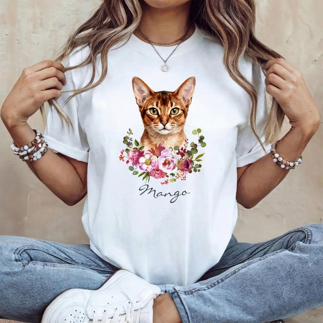 Watercolor Abyssinian Cat T-Shirt (Creator Uploaded)