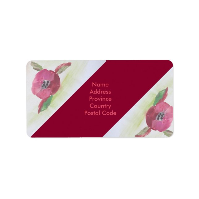 Watercolor Address Label (Front)