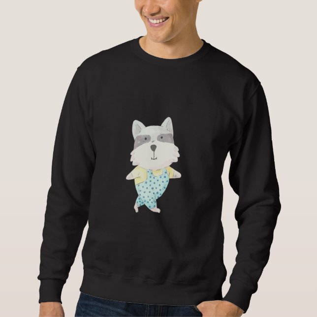 Watercolor Adorable Dog Sweatshirt (Front)