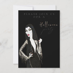 Watercolor Adult Halloween Party Invitation