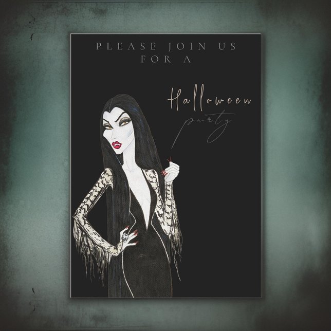 Watercolor Adult Halloween Party Invitation (Creator Uploaded)