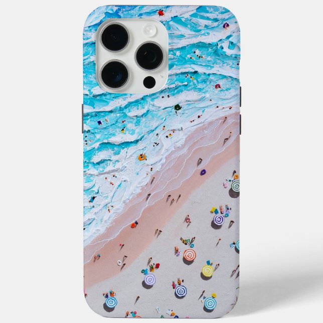 Watercolor Aerial Beach Phone Case (Back)