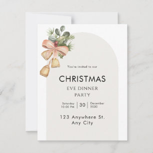 Watercolor Aesthetic Christmas Party Holiday Card