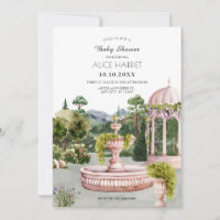 Watercolor aesthetic garden elegant baby shower