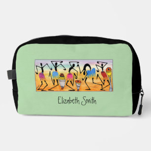 Watercolor African Art Awesome Celebration Dance Dopp Kit
