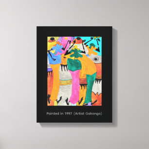 Watercolor, African Art, Awesome Joy Dance  Canvas Print