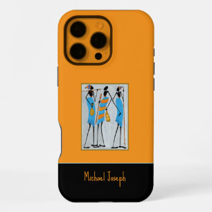 Watercolor, African Art, Maasai Warriors  iPhone 16 Pro Max Case