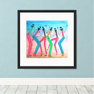 Watercolor African Art Summer Festival Canvas Print