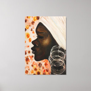 Watercolor - African Beauty Canvas Print