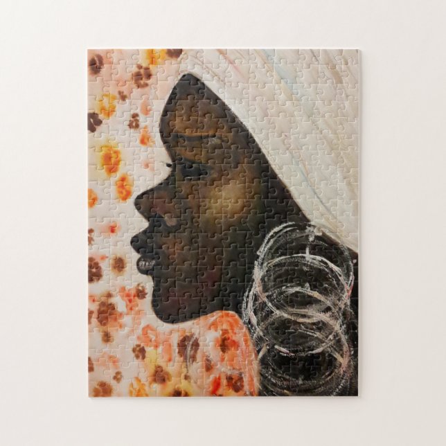 Watercolor - African Beauty - Choose Size Jigsaw Puzzle (Vertical)