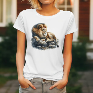 Watercolor African Lion T-Shirt