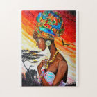 Watercolor - African Princess - Choose Size