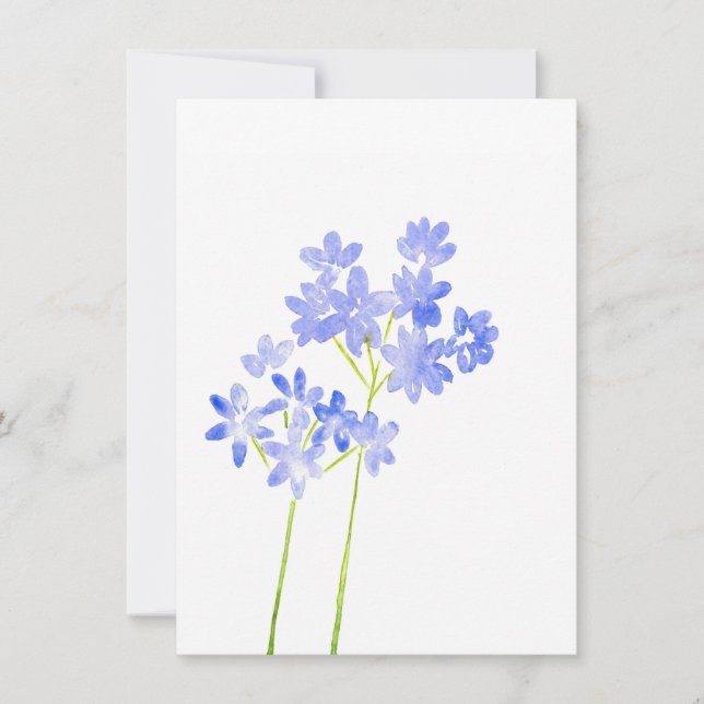 Watercolor Agapanthus Note Card (Front)