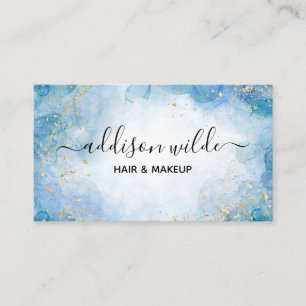 Watercolor alcohol ink business card