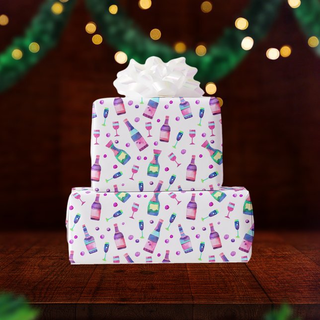 Watercolor Alcohol Pattern | White Wrapping Paper (Creator Uploaded)
