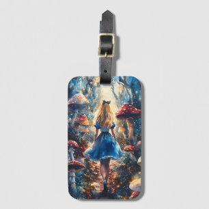 Watercolor Alice in Wonderland Luggage Tag
