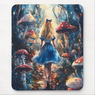 Watercolor Alice in Wonderland Mouse Pad