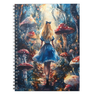 Watercolor Alice in Wonderland Notebook