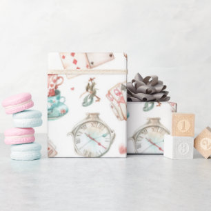 Watercolor Alice Pattern Wrapping Paper