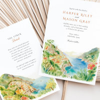 Watercolor Amalfi Coast Italy Destination Wedding