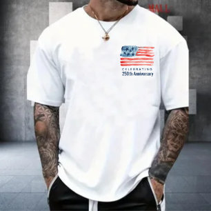  Watercolor America Flag 4th July 250  Anniversary T-Shirt