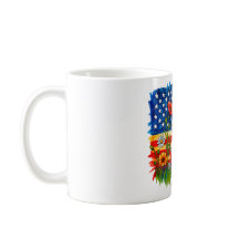 Watercolor American Flag & Wildflowers – Patriotic