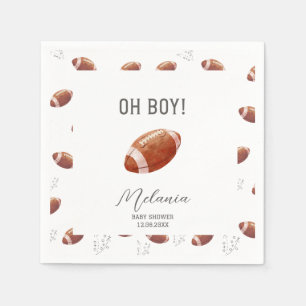 Watercolor american Football touchdowns baby s Napkin