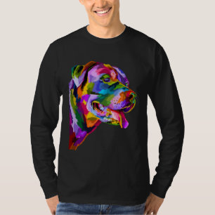 Watercolor American Staffordshire Bull Terrier Dog T-Shirt
