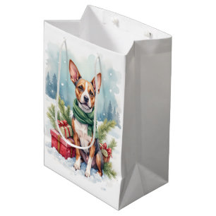 Watercolor American Staffordshire Terrier Rustic Medium Gift Bag