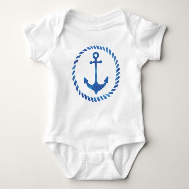 Watercolor Anchor Bodysuit (Front)