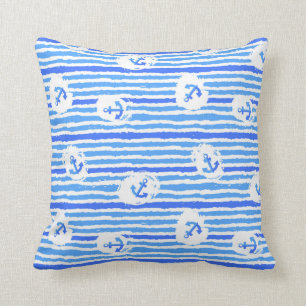 Watercolor Anchor Pattern 1 Cushion