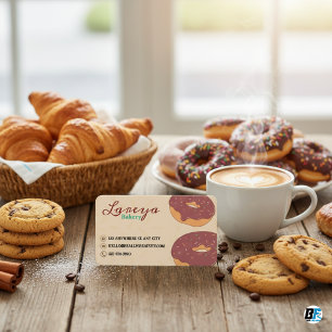 watercolor and faux brown foil business card