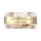 Watercolor and Gold Foil Name Tag