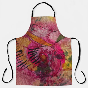 Watercolor And Ink Abstract Beautiful Painting Art Apron